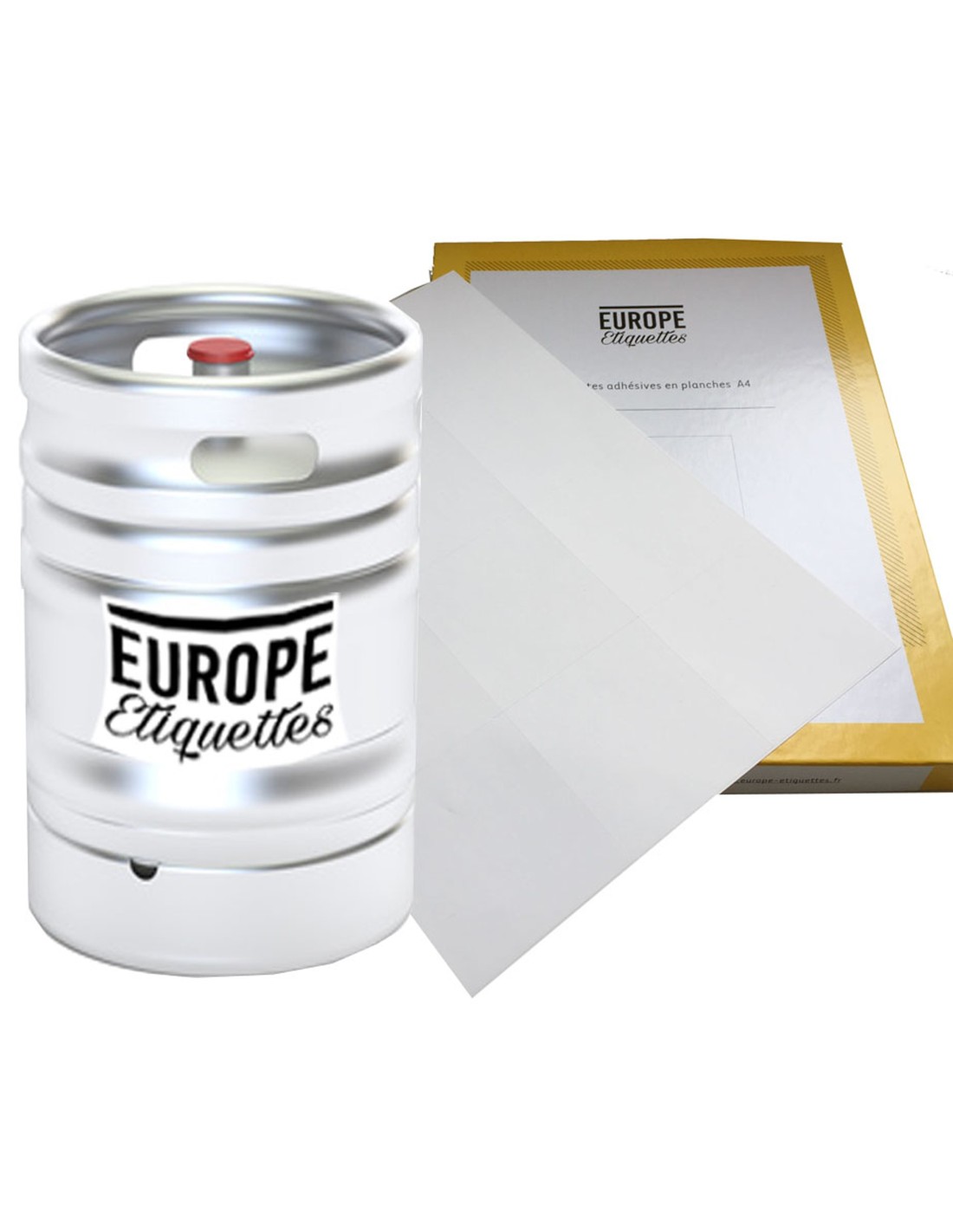 Etiquettes Couleurs Adhésives A4 - Europe Etiquettes