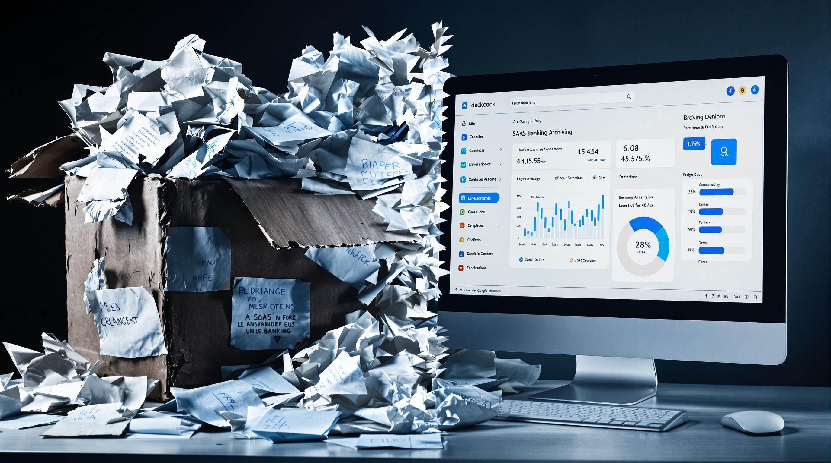 Comparaison dossier papier vs SaaS d'archivage bancaire