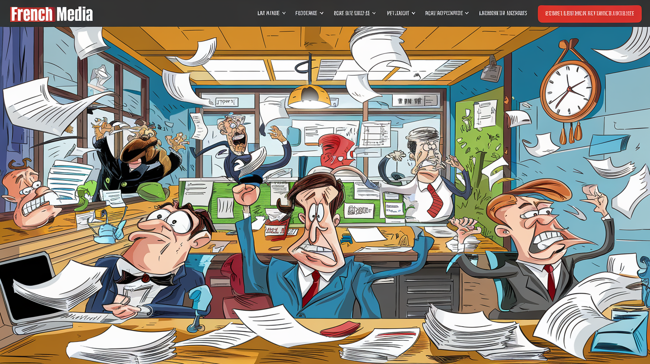Illustration ironique d’un bureau PME chaotique sans WFM