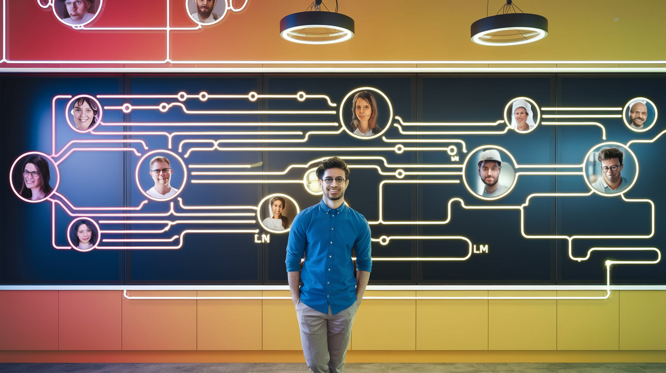 Onboarding avec un organigramme digital