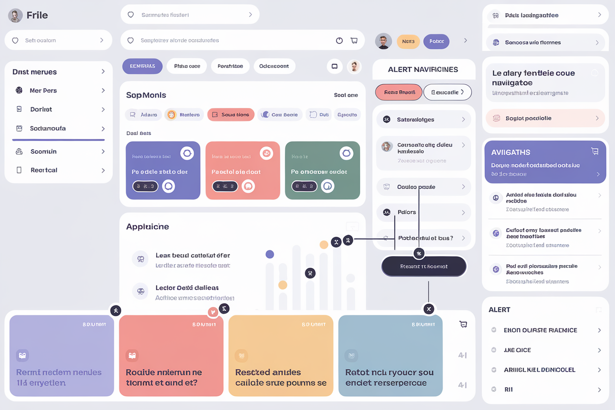 Interface principale Clementine.fr avec menus latéraux et notifications d’alerte