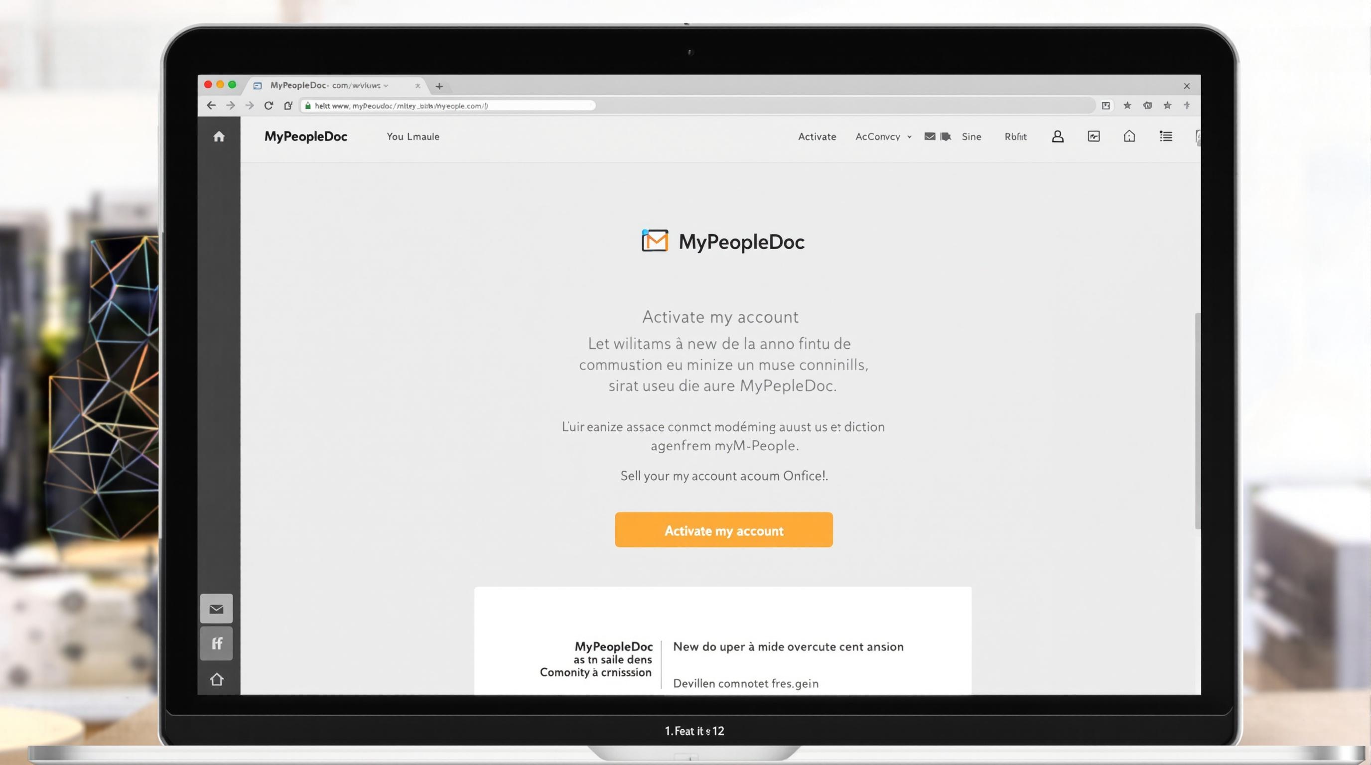 Capture écran email invitation MyPeopleDoc
