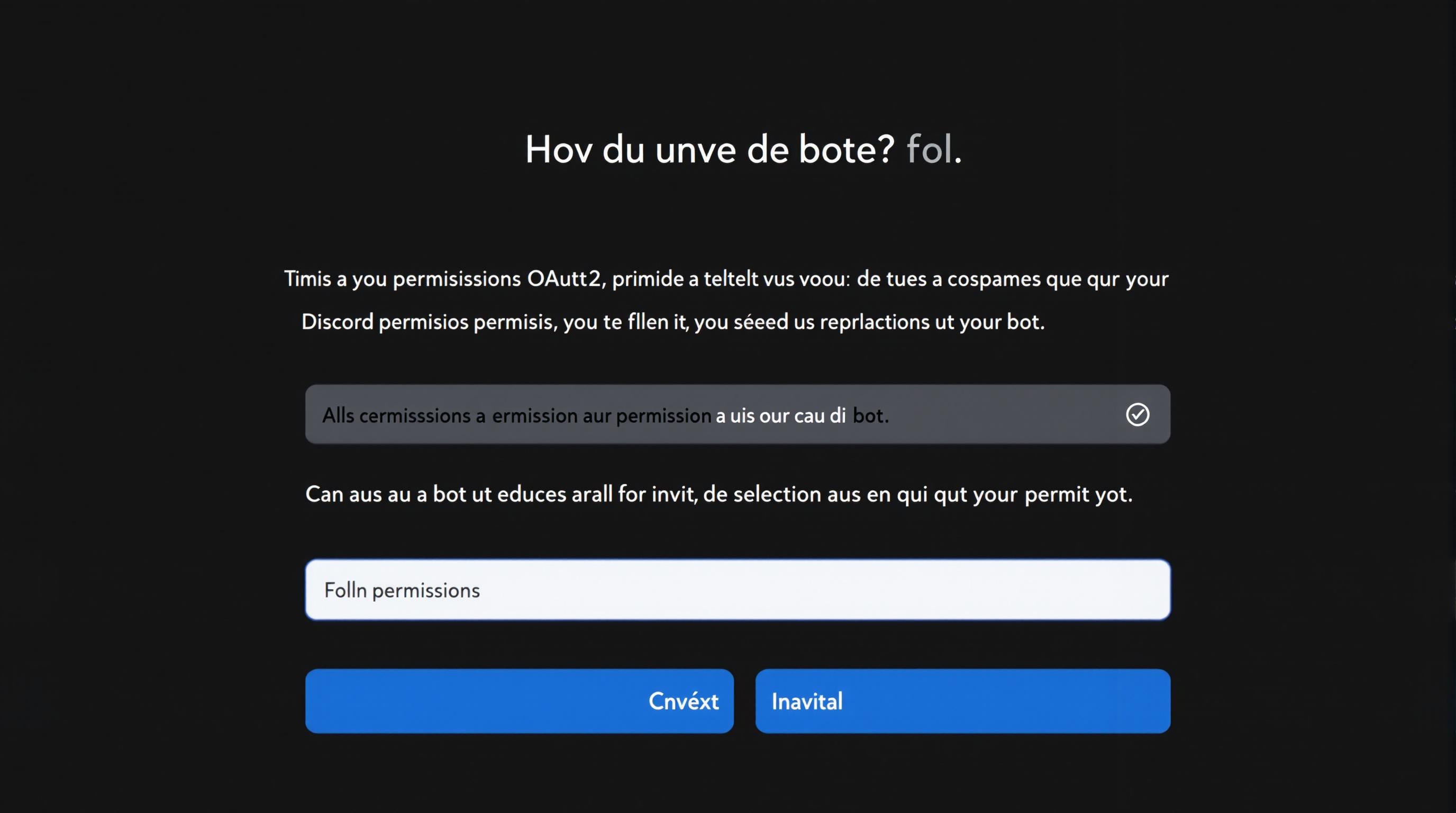 Formulaire d’autorisation OAuth2 Discord 2025