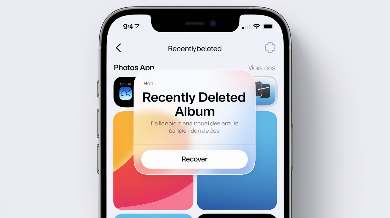 Album Supprimées récemment sur iPhone avec option Récupérer