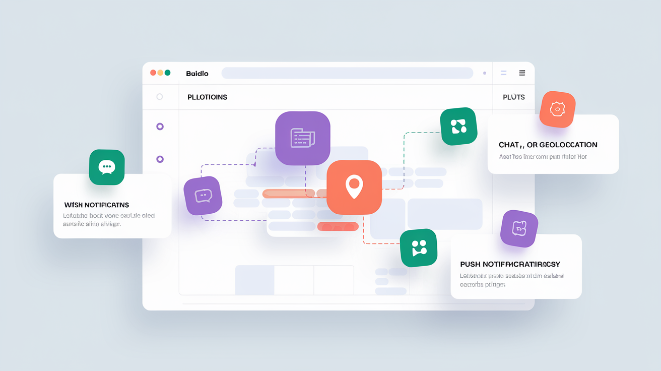 Ajout de plugins pour chat, géolocalisation et notifications dans un app-builder