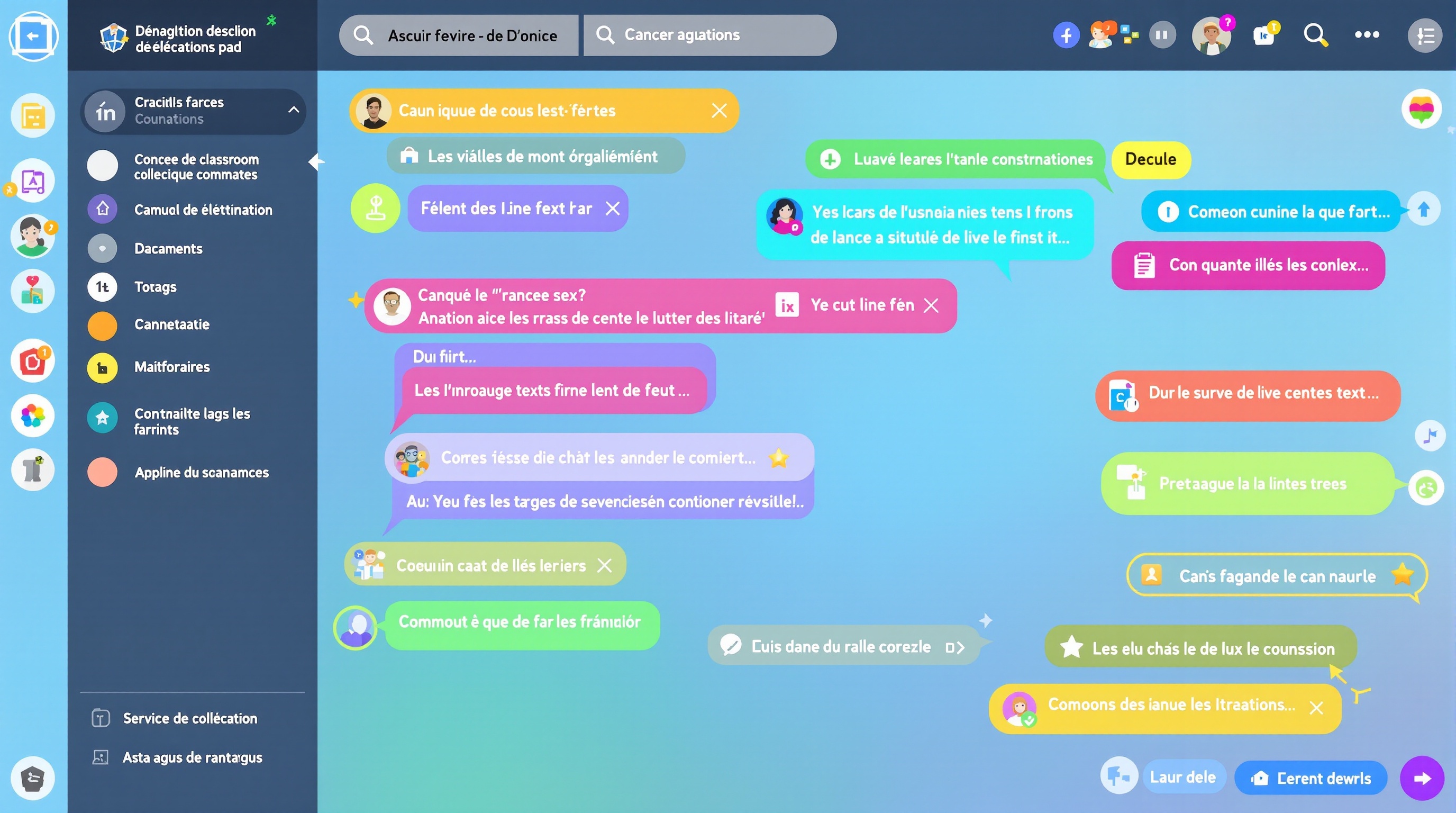 Capture d'écran stylisée montrant plusieurs utilisateurs actifs sur un pad collaboratif Mon Bureau Numérique.