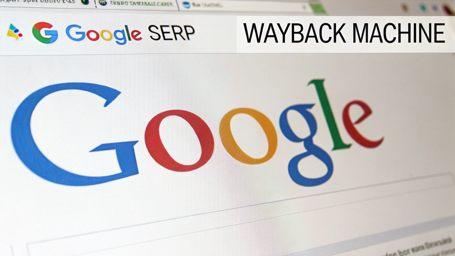 Capture d’écran d’une SERP Google montrant l’icône Wayback Machine à droite du titre, entourée en rouge