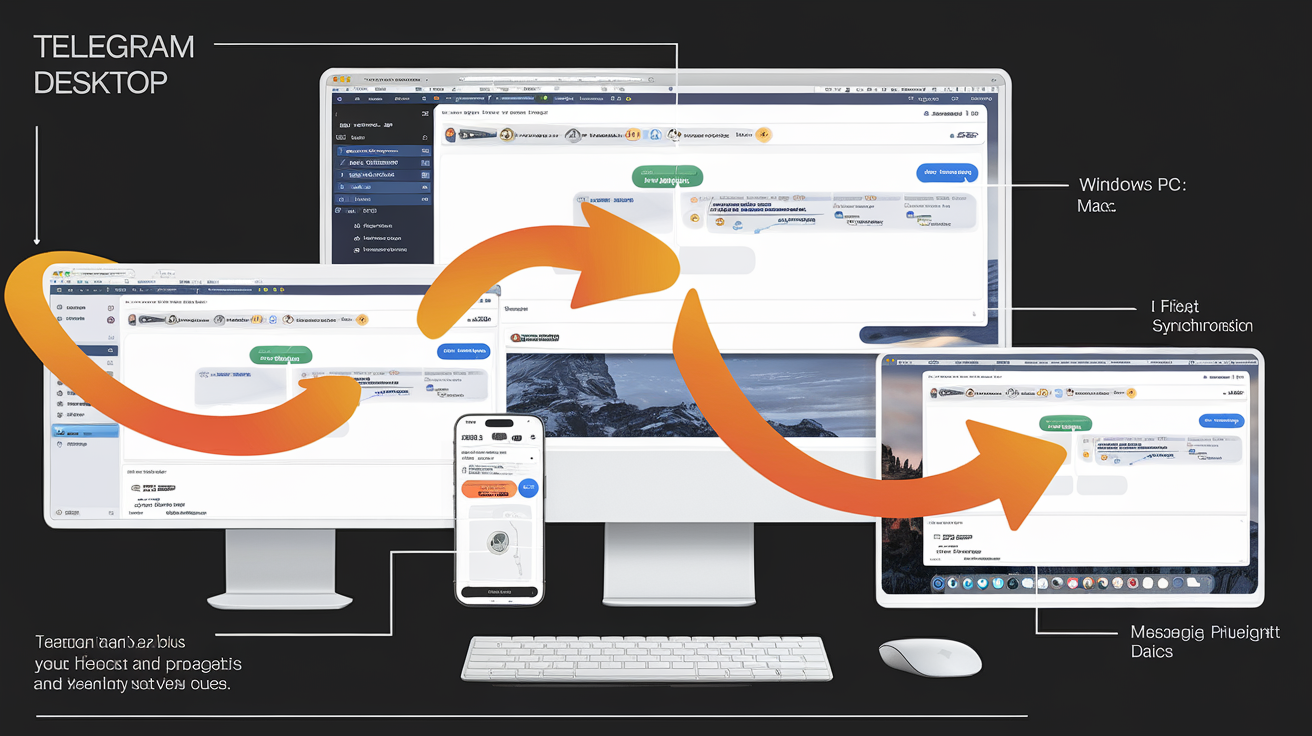 Synchronisation multiplateforme Telegram Desktop