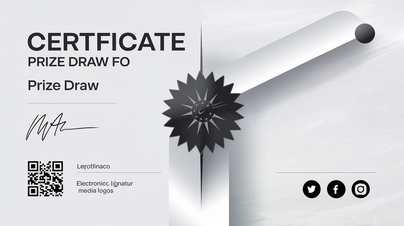Exemple de certificat numérique pour un tirage au sort sur les réseaux sociaux