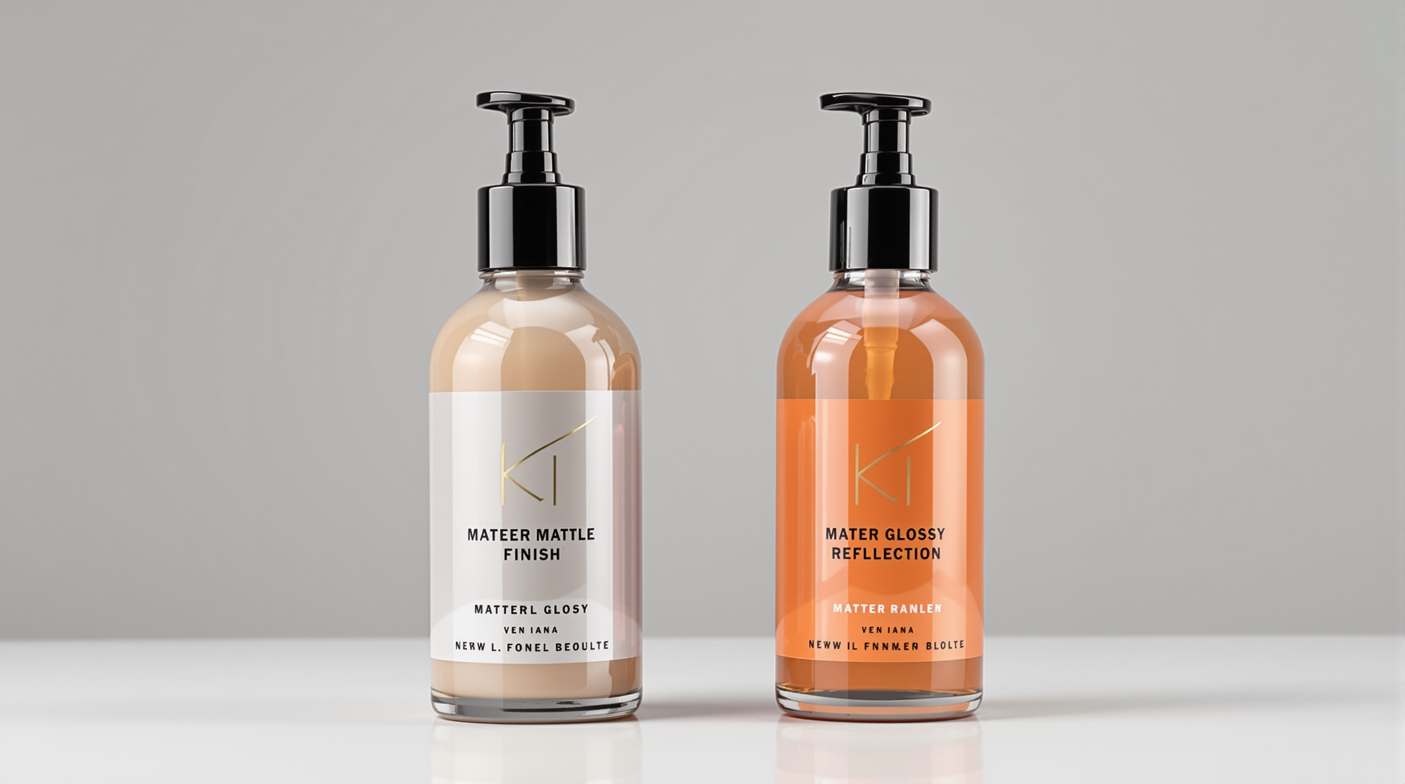 Comparaison étiquette mate vs brillante cosmétique