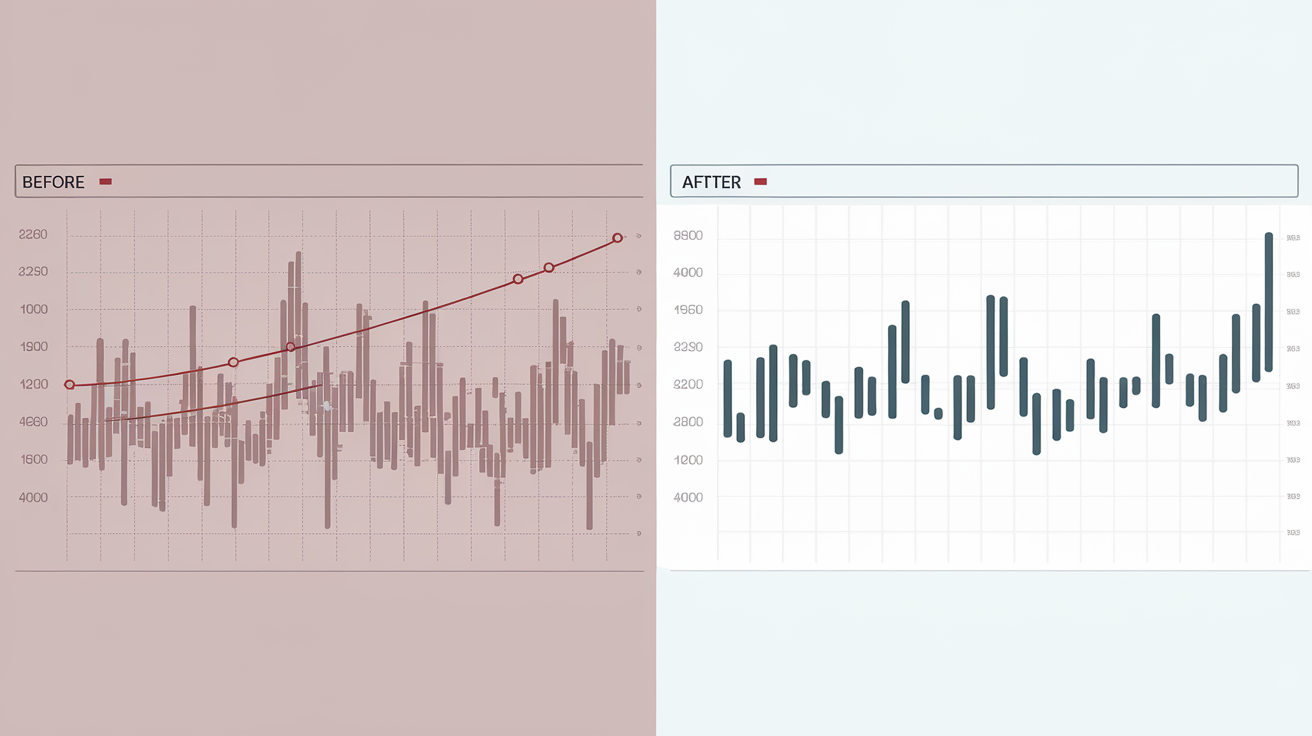 Comparaison avant et après l’utilisation de spikekill sur un graphe de bande passante