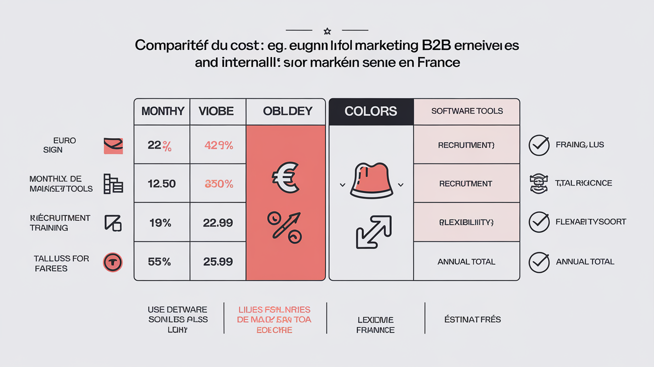 Tableau comparatif agence B2B vs salarié interne