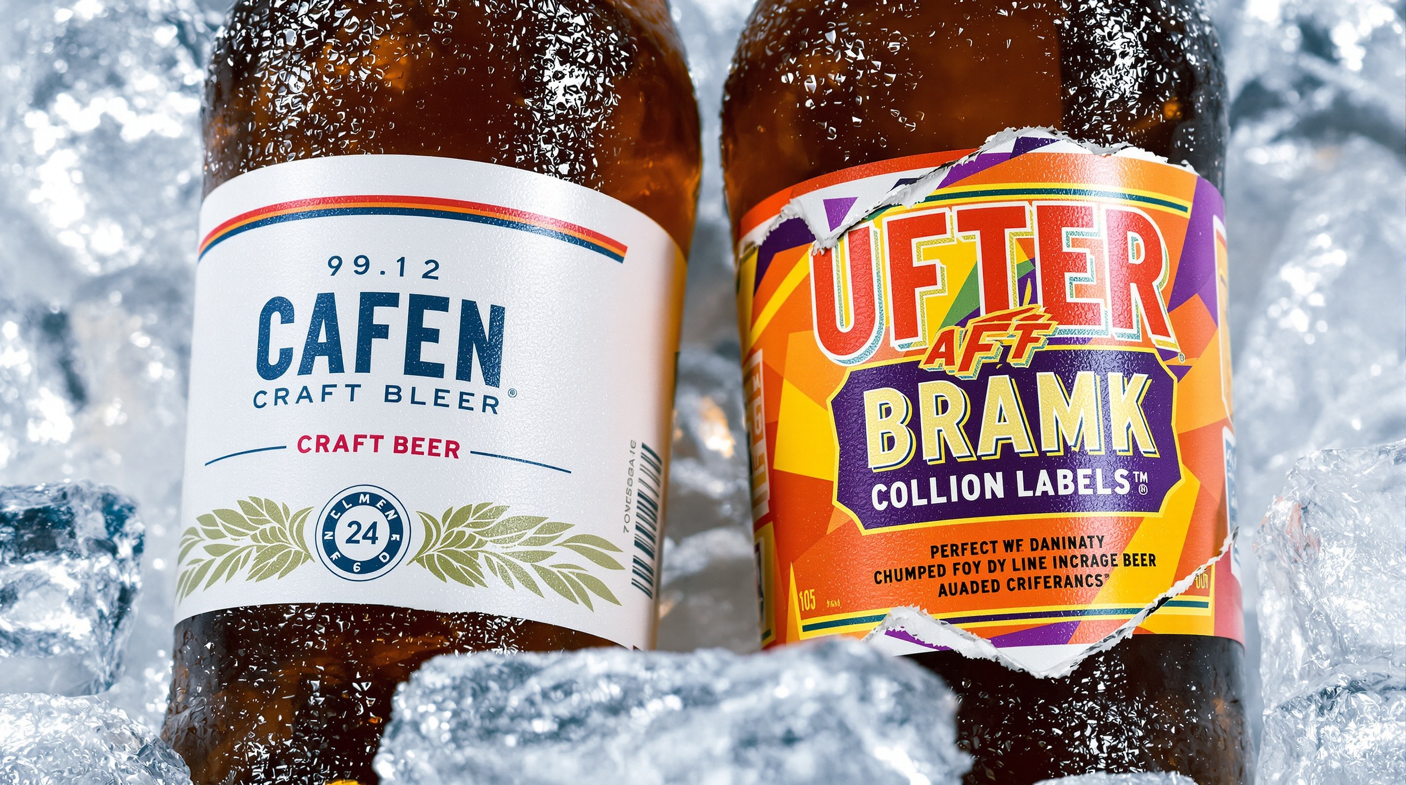 Comparatif étiquette bière résistante condensation vs étiquette déchirée