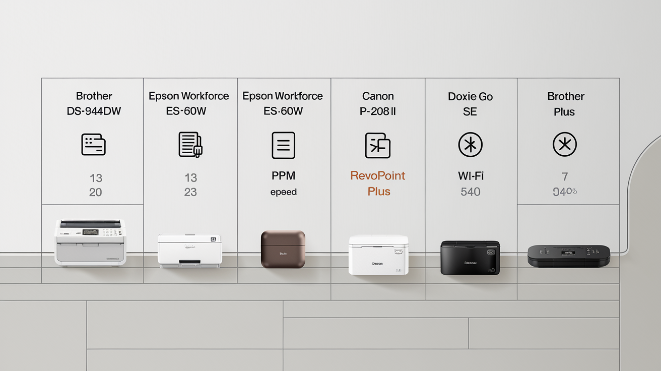 Tableau comparatif des scanners portables 2025 Europe Etiquettes
