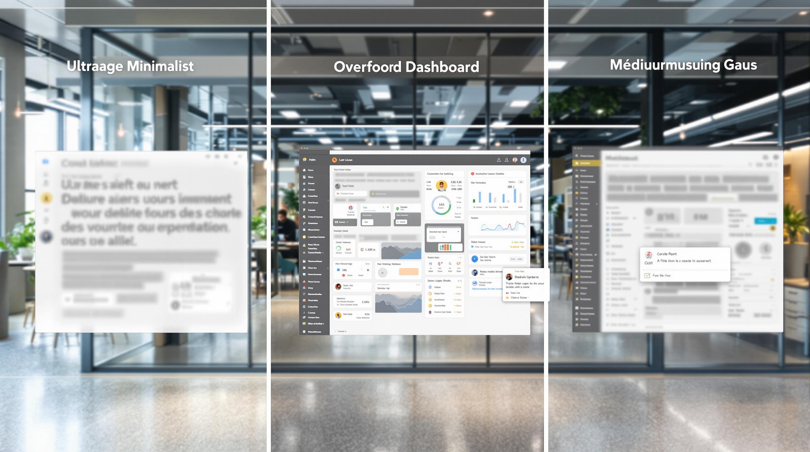Comparatif dashboards, UX claire vs widgets saturés vs chatbot contextuel