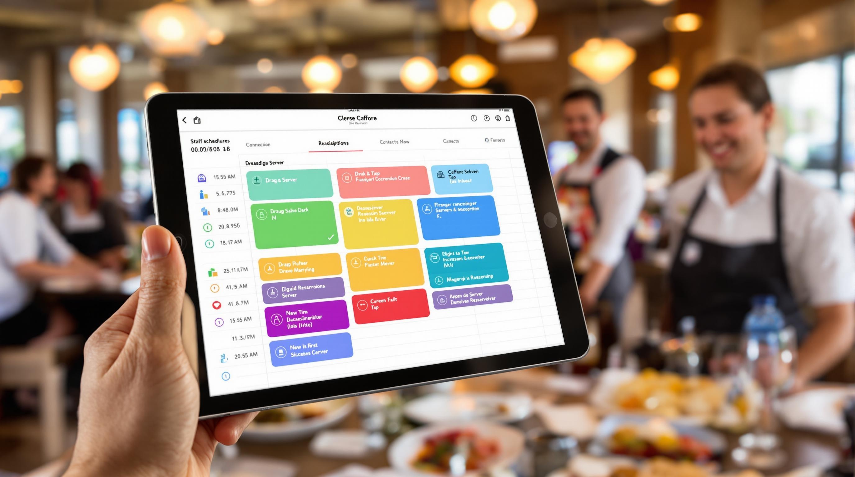 Planning personnel Popina iPad réaffectation serveurs