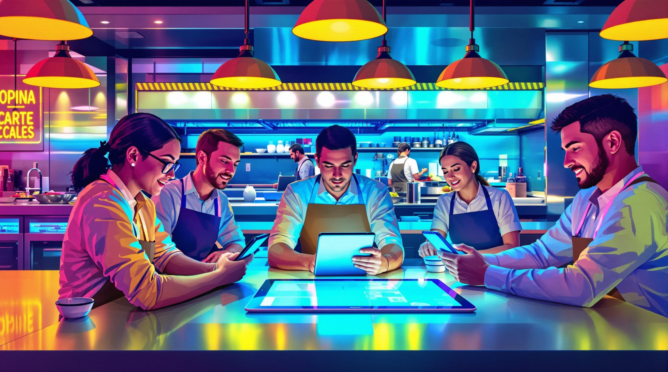 Equipe technique Popina déploiement mise à jour iPad cuisine resto