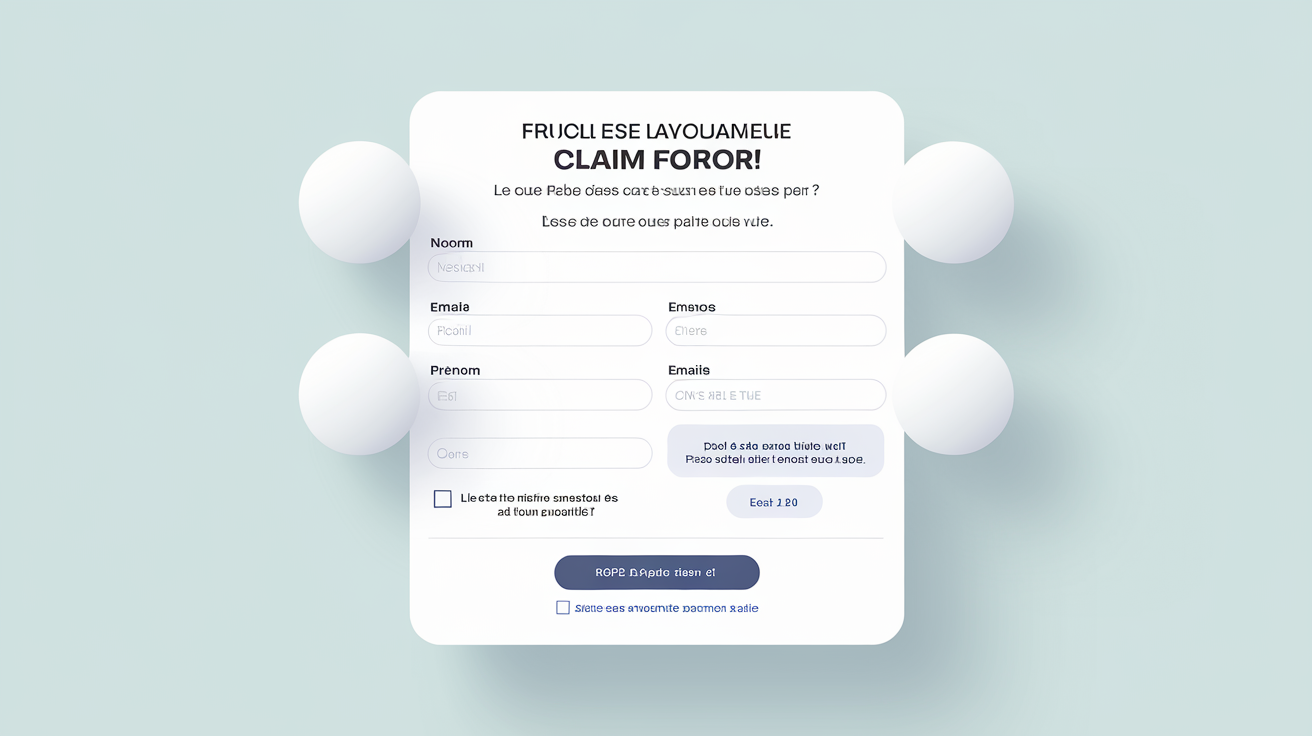 Exemple de formulaire RGPD pour réclamation de lot après un concours Facebook