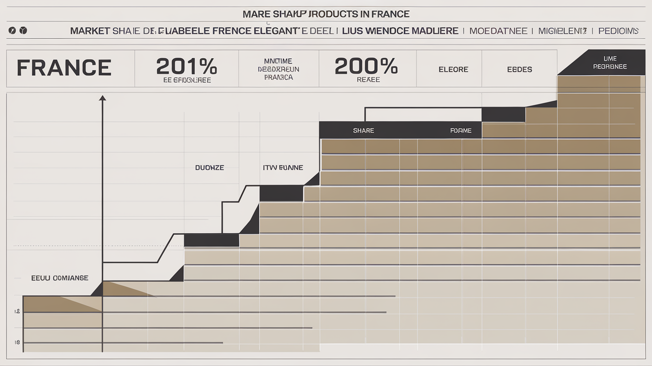 Graphique illustrant la part de marché segmentée en France