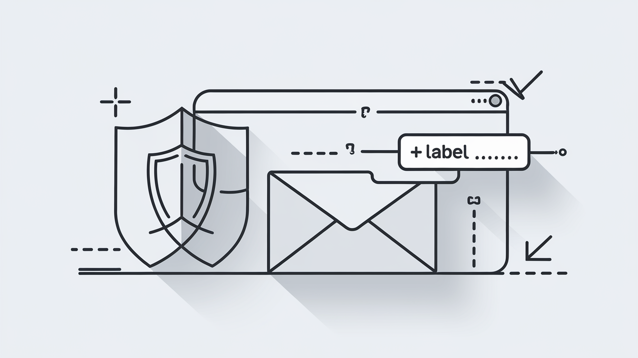 Illustration montrant la syntaxe des alias Gmail et Outlook avec le signe '+'