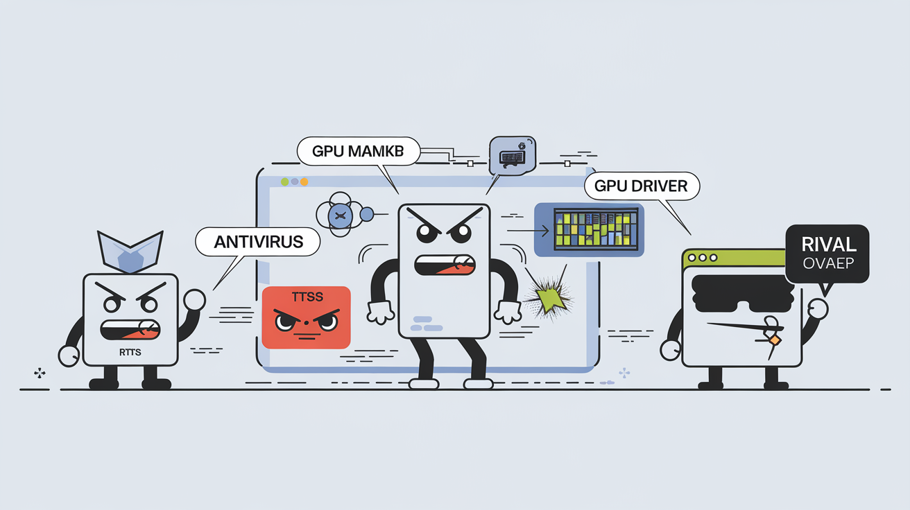 Illustration des conflits entre RTSS, antivirus et drivers