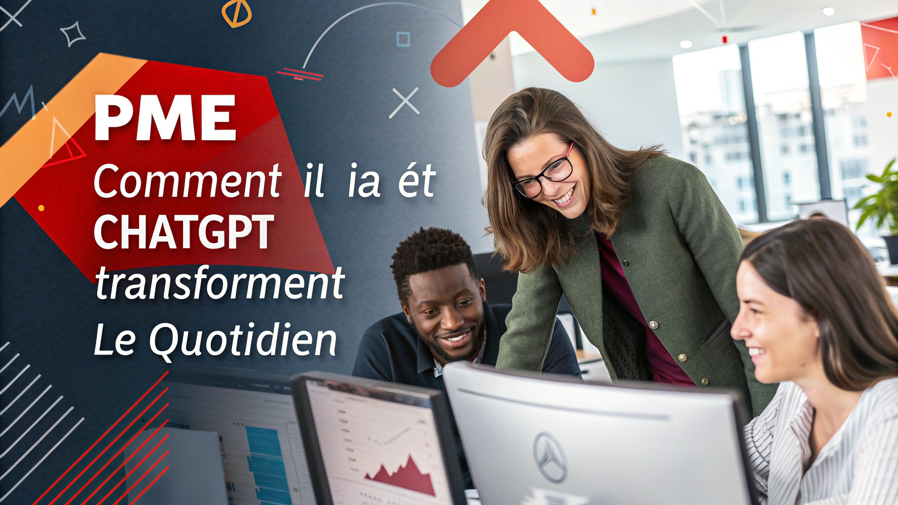 Illustration d'une PME dynamisée par l'adoption de ChatGPT et l'automatisation IA