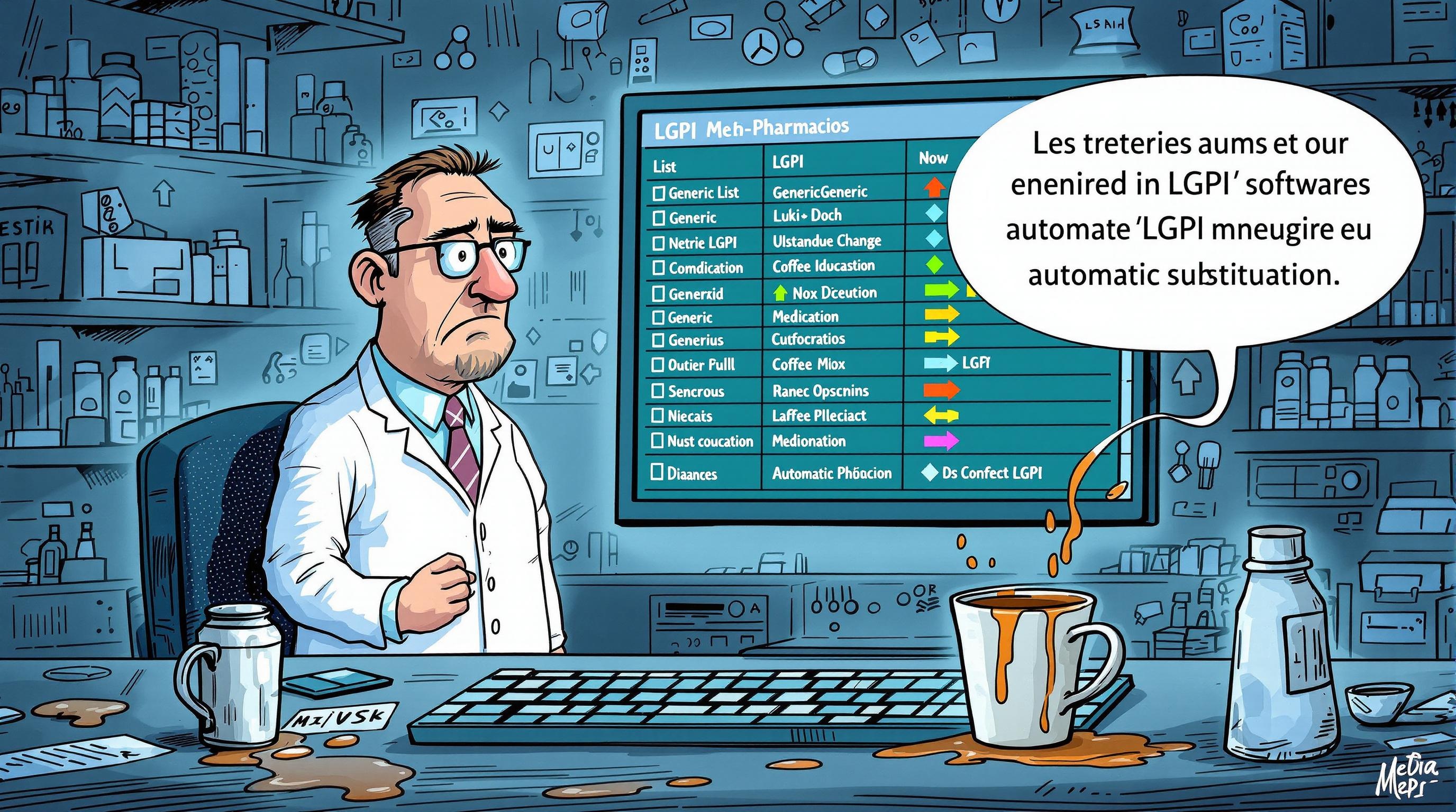Illustration de la gestion des substitutions automatiques dans LGPI