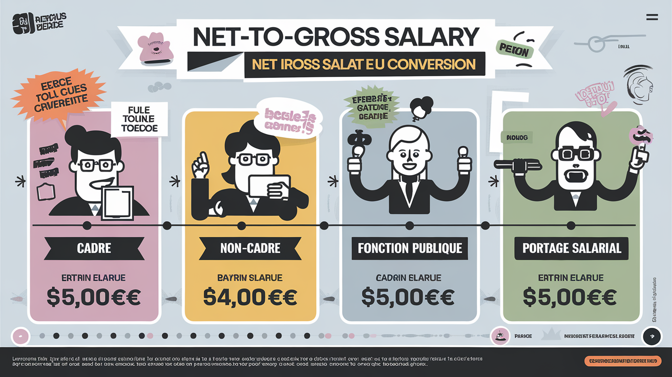 Comparatif des conversions net/brut selon les statuts