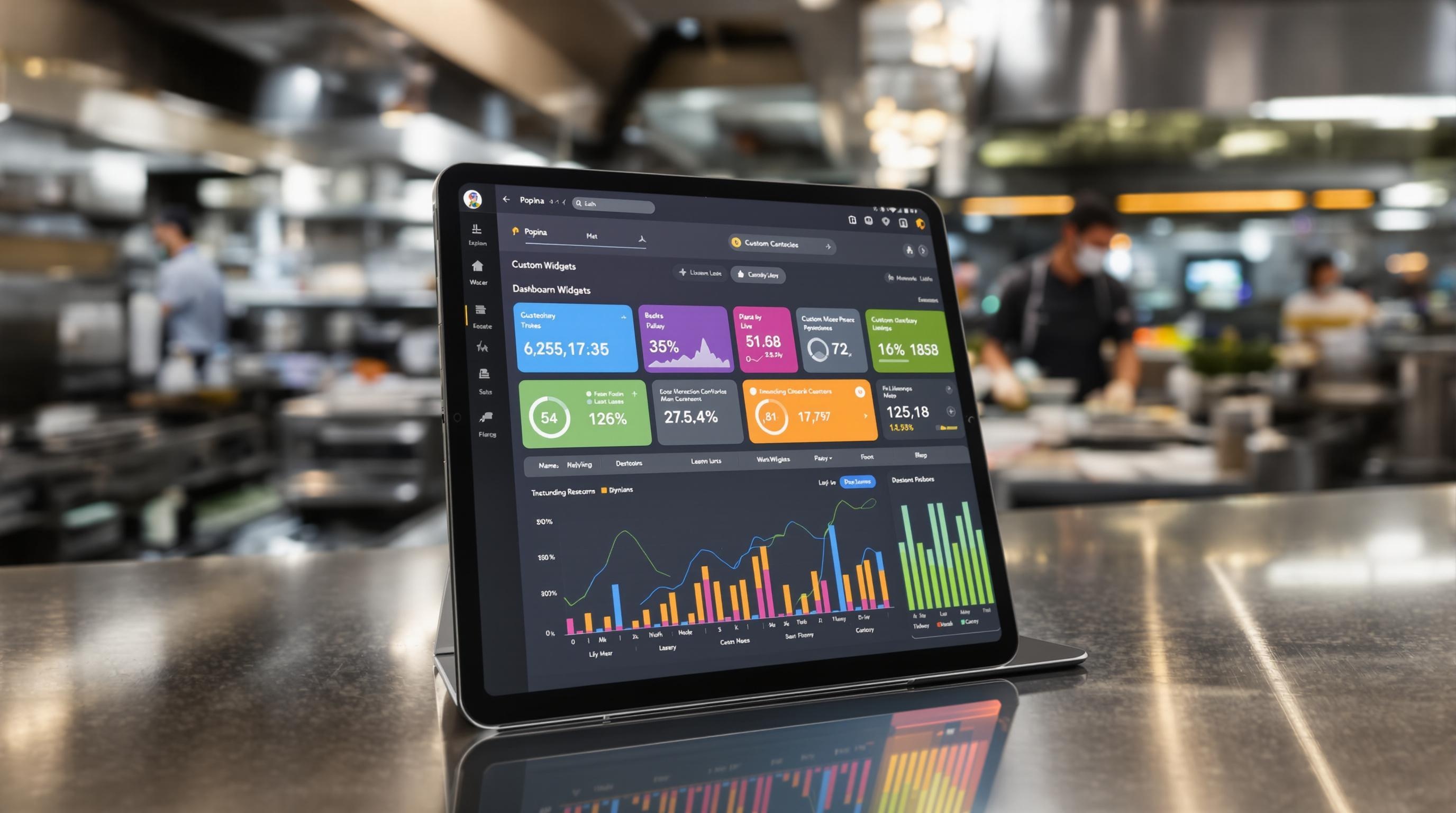 Tableau de bord Popina Back Office widgets personnalisés restaurant