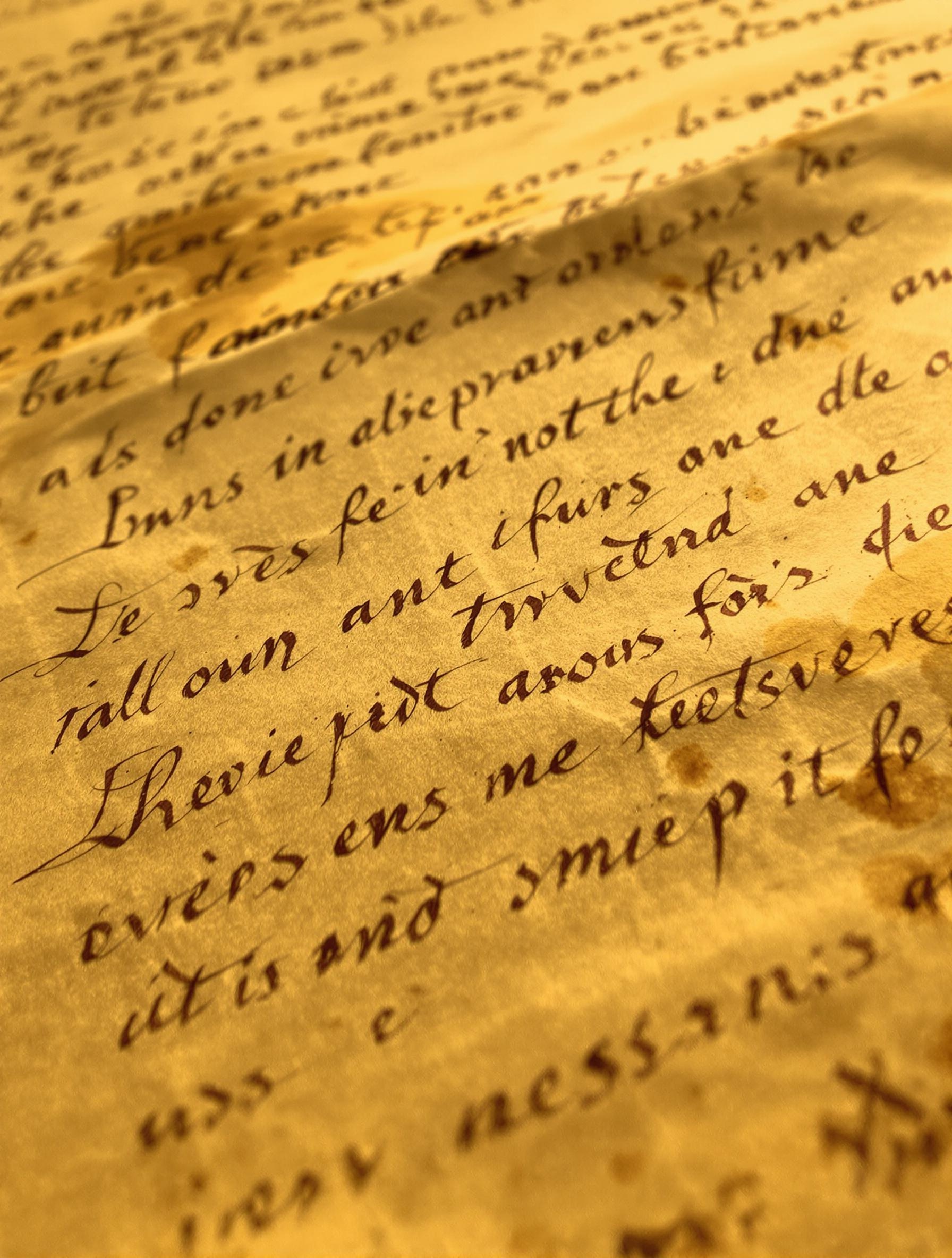 Manuscrit ancien avec écriture à la plume