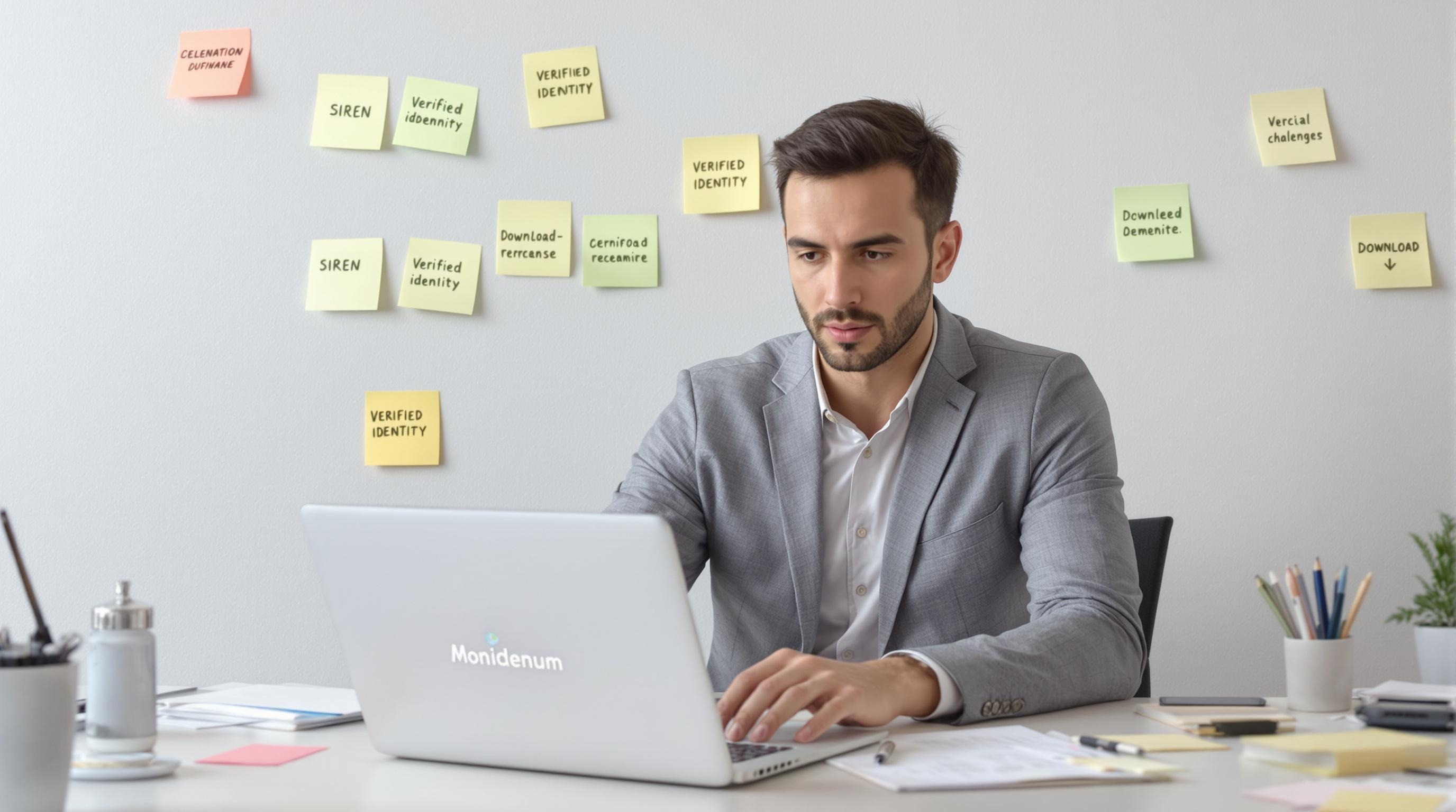 Micro-entrepreneur devant MonIdenum