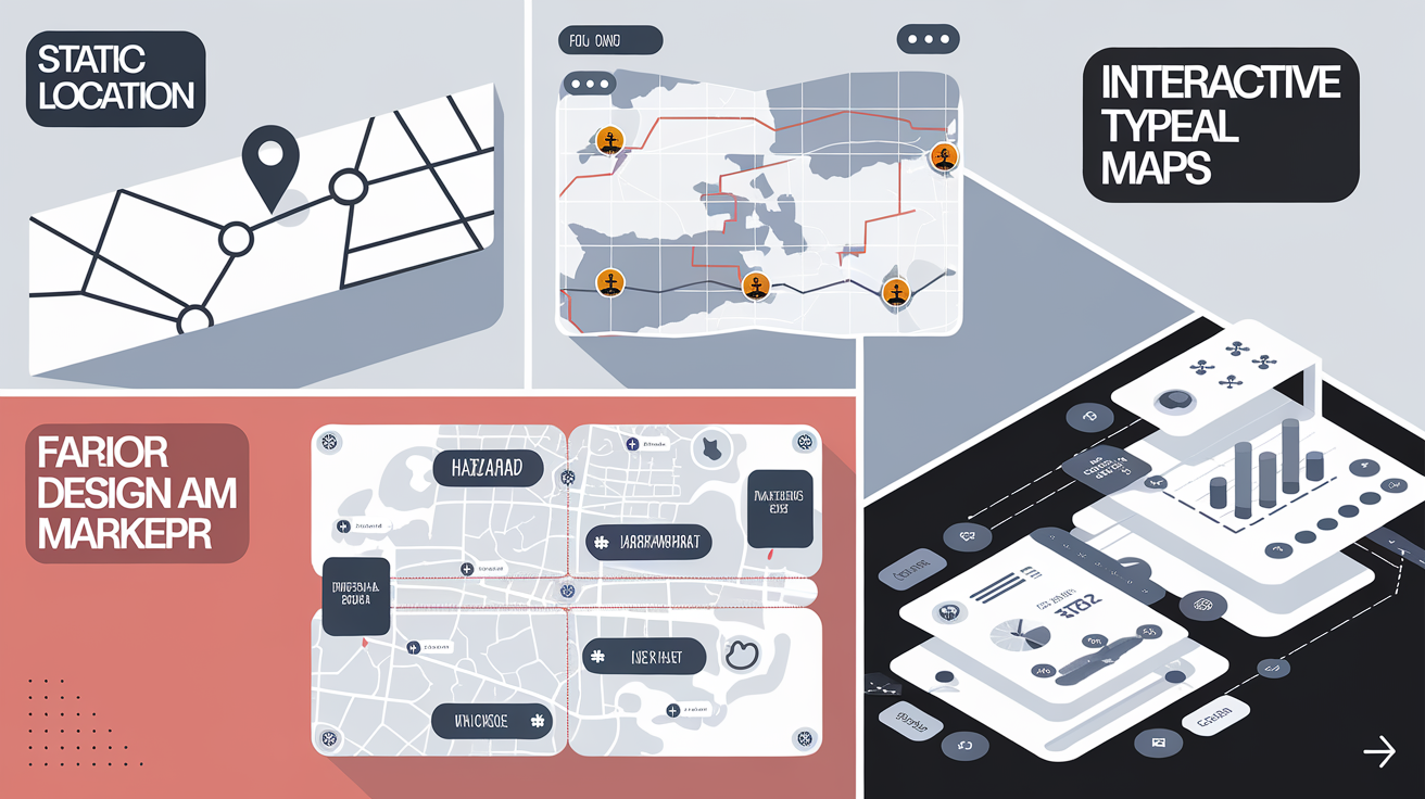 Illustration des 4 types de cartes interactives