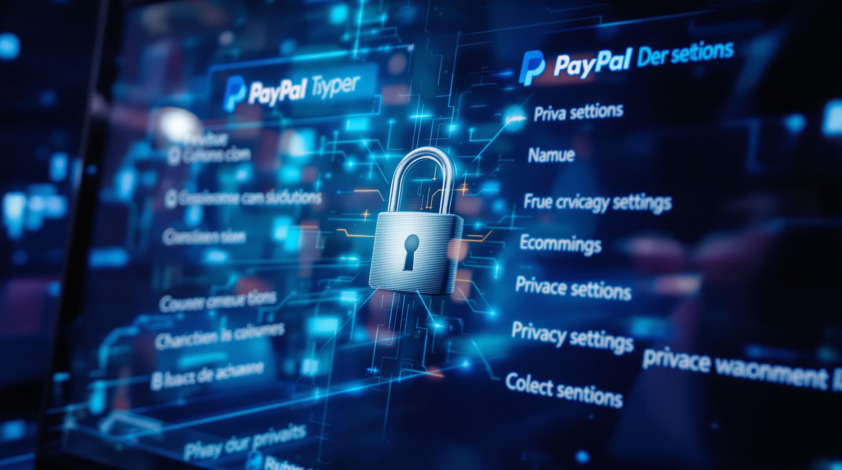 Ecran PayPal paramètres confidentialité ironie cybersécurité