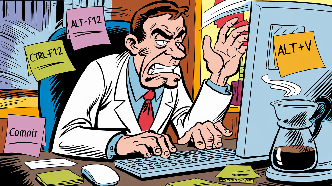 Pharmacien utilisant des raccourcis clavier pour optimiser son travail sur LGPI