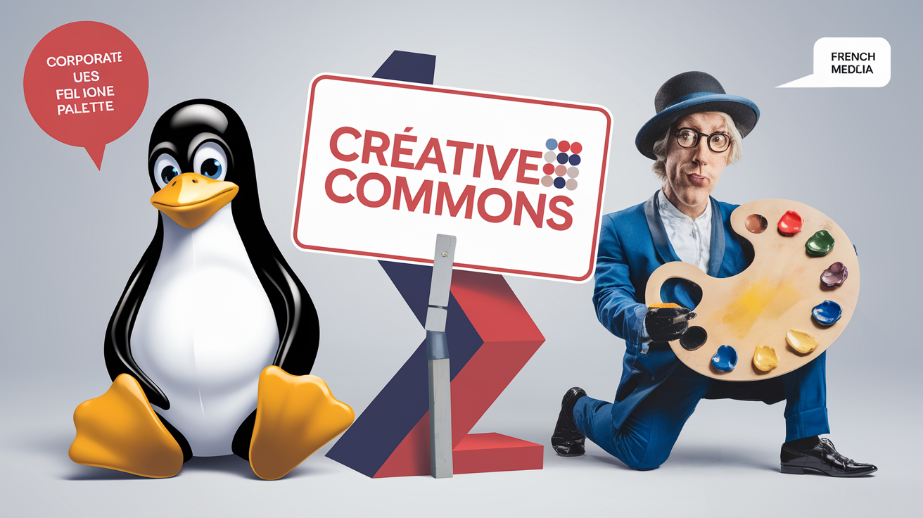 Différence visuelle open source vs creative commons