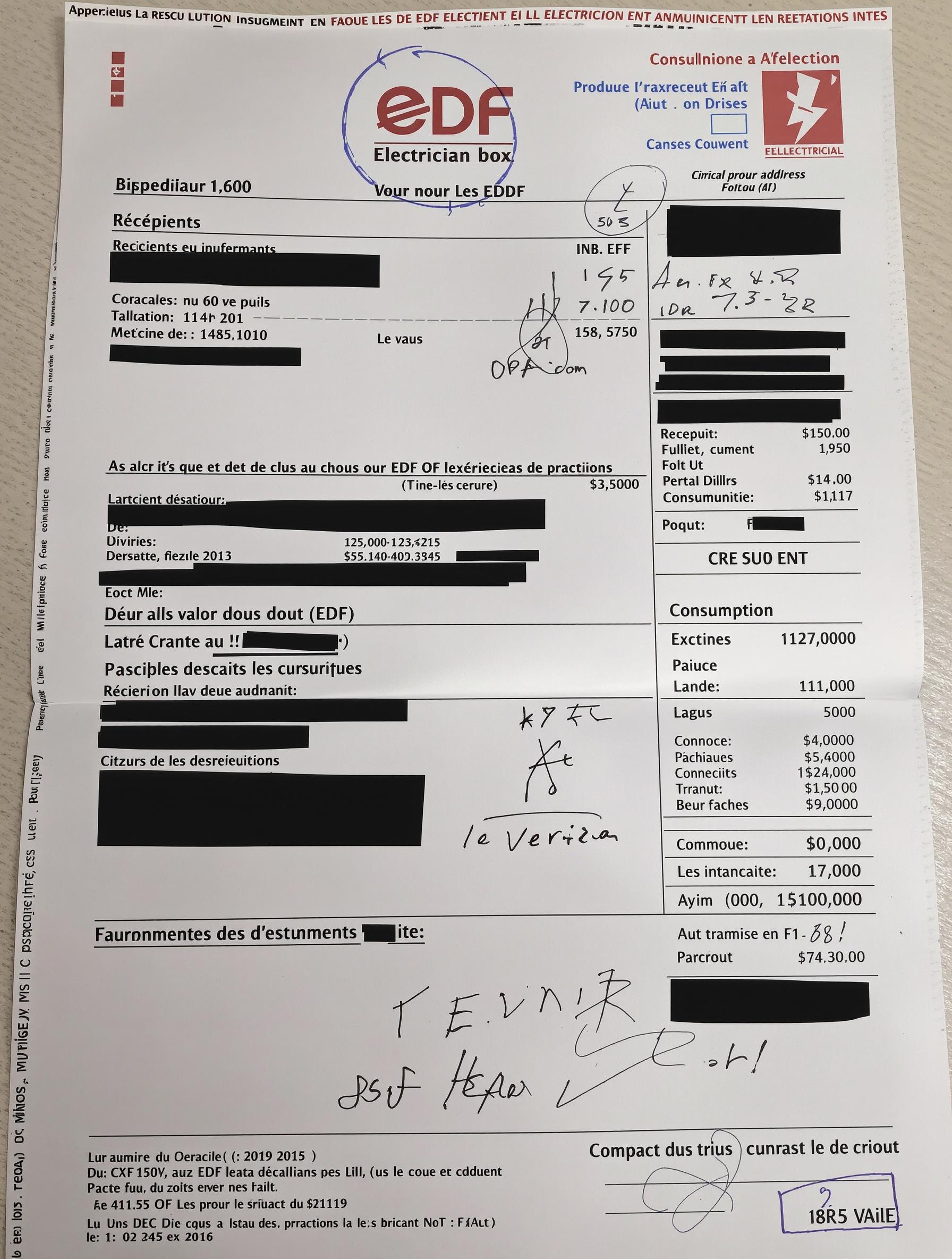 Exemple de scan de justificatif de domicile