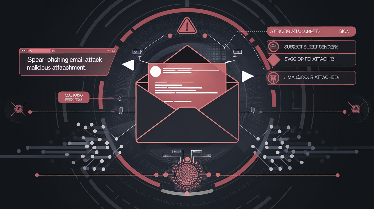 Illustration d'une pièce jointe malicieuse utilisée dans une attaque spear-phishing