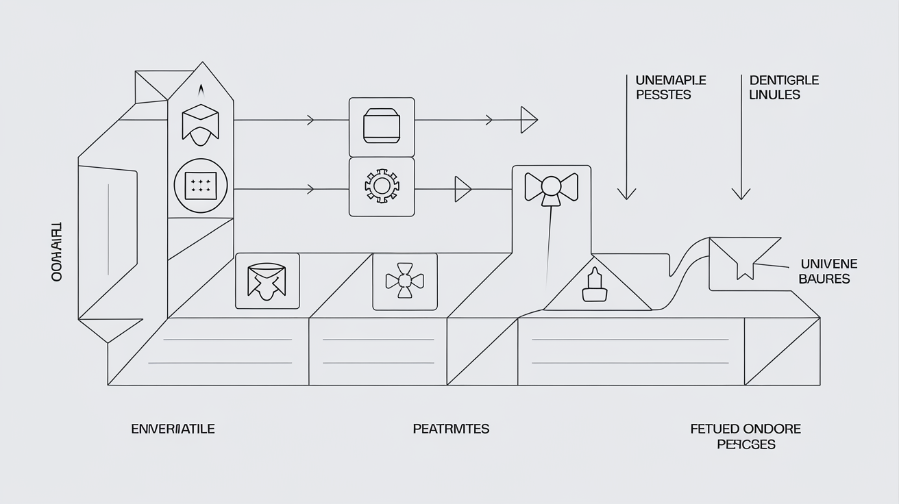 Un concept complexe simplifié comme un schéma IKEA