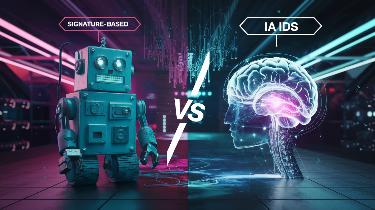 AI IDS versus signature-based, cyberpunk