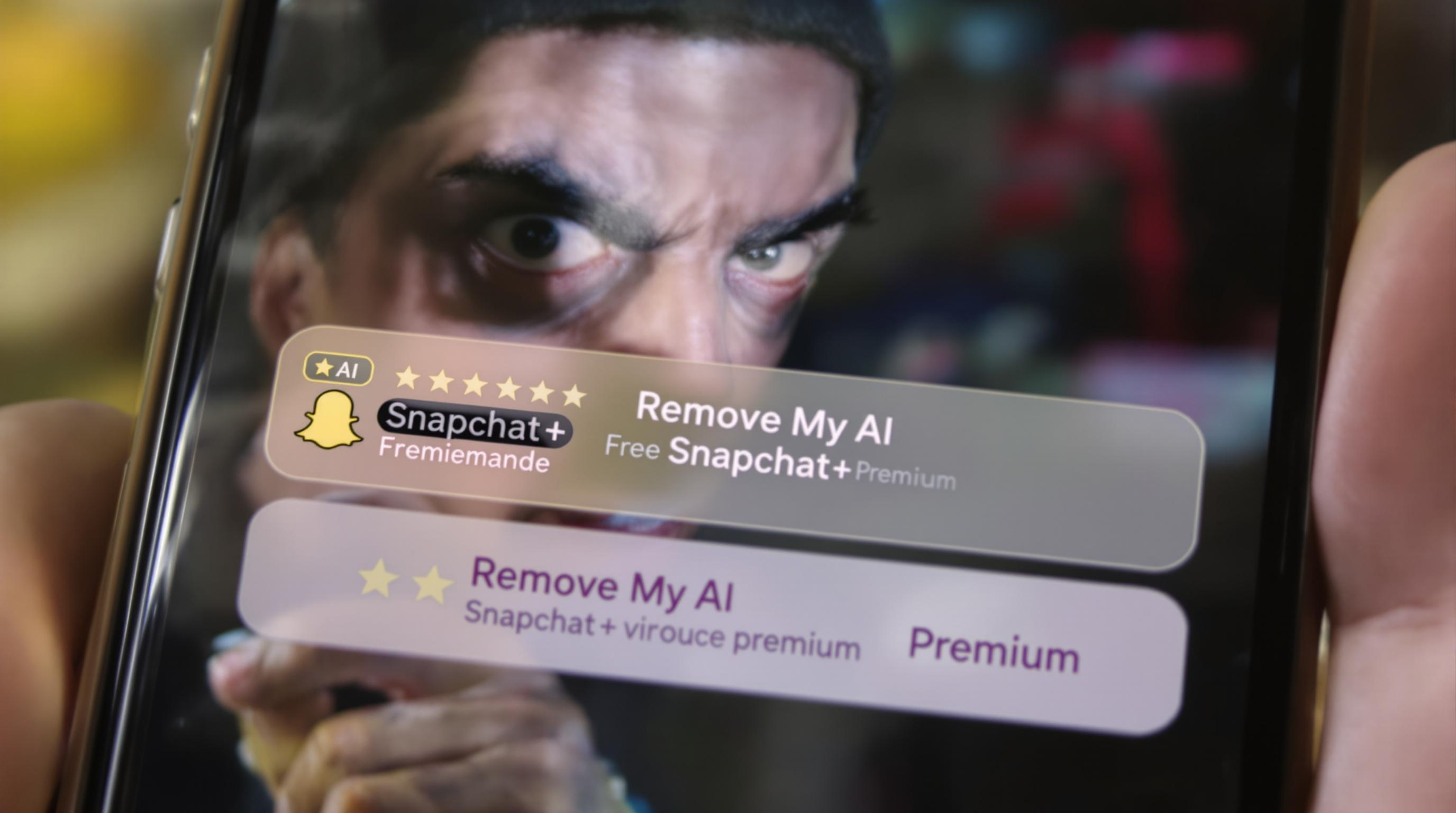 Option supprimer My AI réservée à Snapchat+