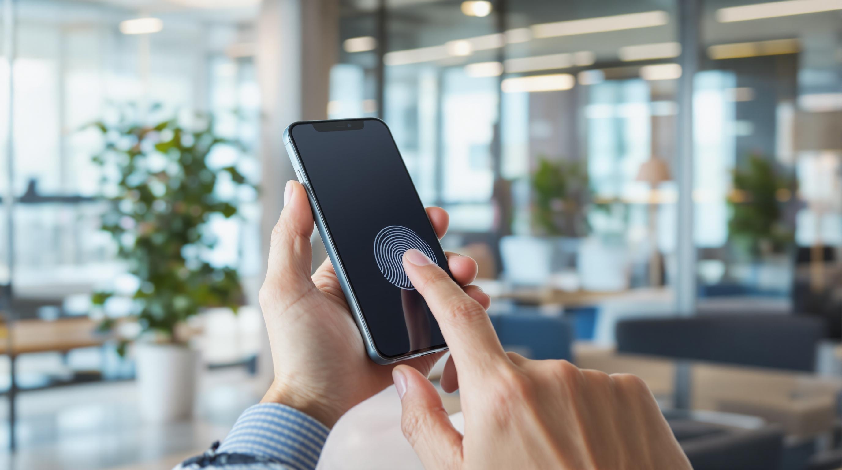 Déverrouillage smartphone empreinte digitale simplicité biométrique