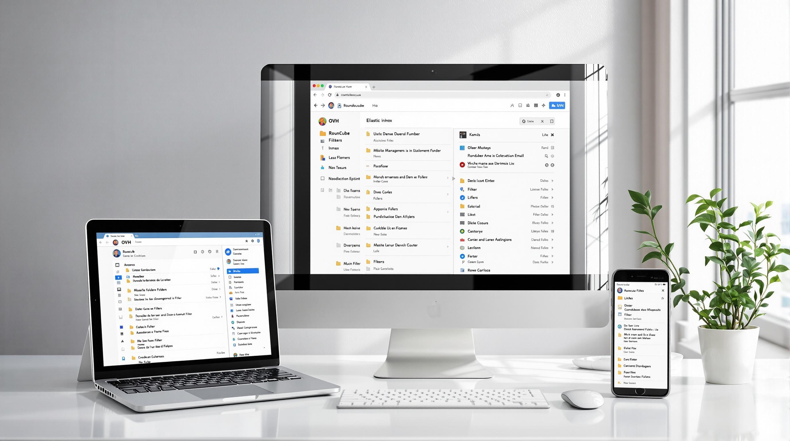 webmail OVH interface Roundcube skin responsive multi-appareil